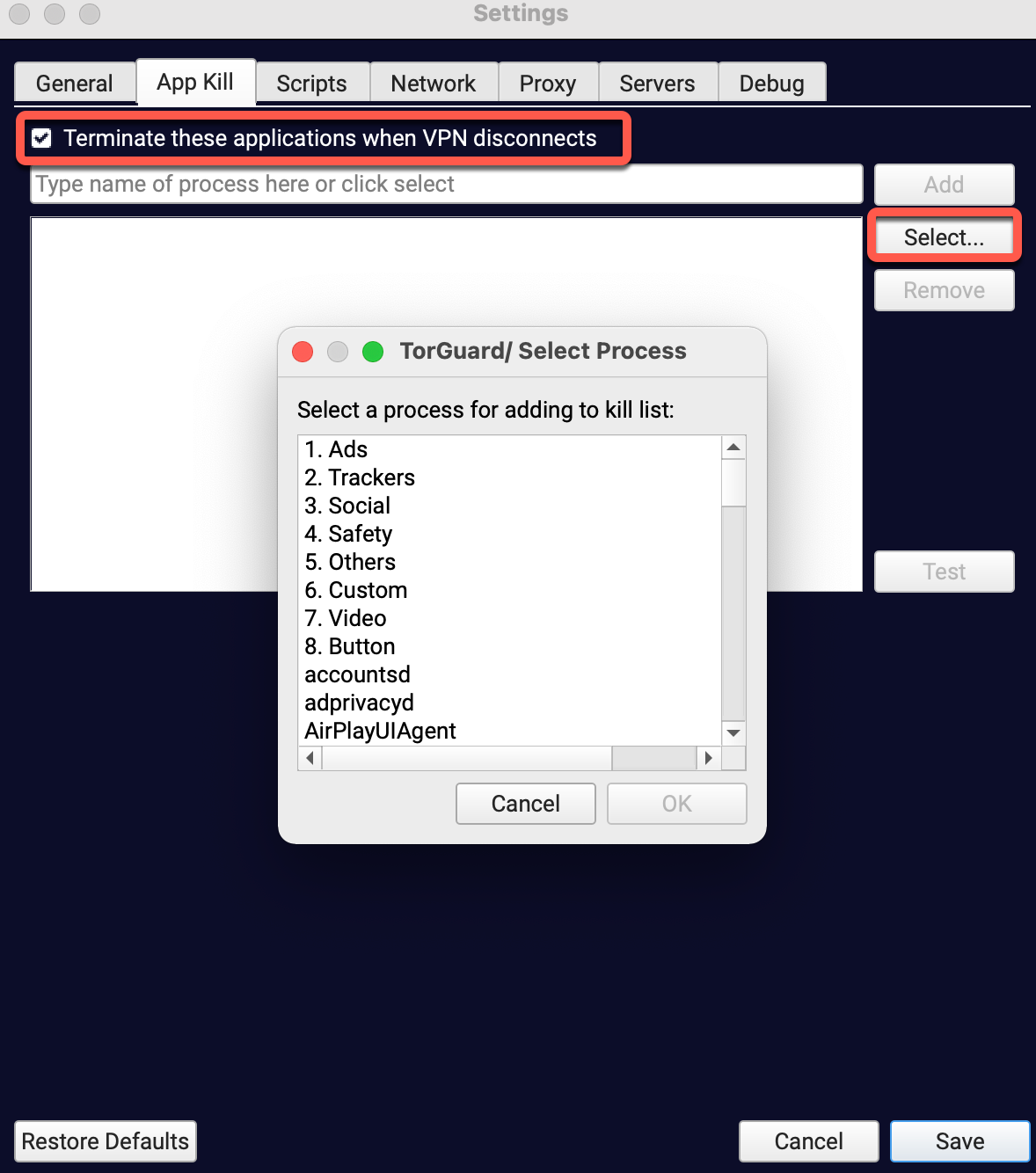 Kill Switch Protection